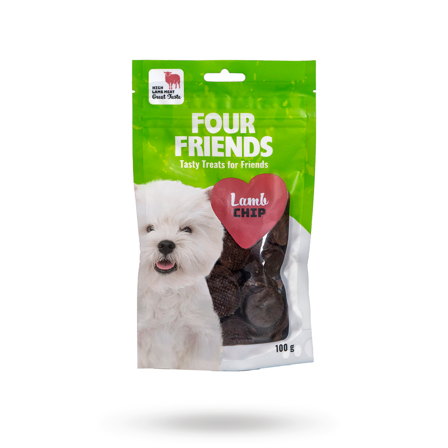 FourFriends Lamb Chip 100g - Matskål, hundgodis & tuggisar