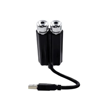 Bil Takprojektor Med Dubbla Huvuden Inre Lampa Usb