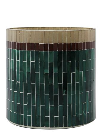 Tealight Holder, Zagu, Green Patterned House Doctor