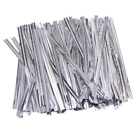 760 stk. Bagpose Twist Ties Pakkesnor Dessert Opbevaringspose Emballagerem -Yx Sølv