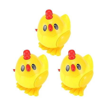 3 stk. plastik kylling optrækslegetøj [HK]