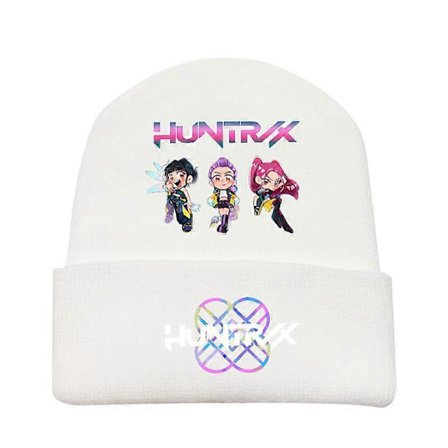 2025 Ny Kpop Demon-Hunting Pigegruppe Trykt Strikket Hue, Fleece Hue, Varm Vinterhue Og Handsker-Hue 45[D]