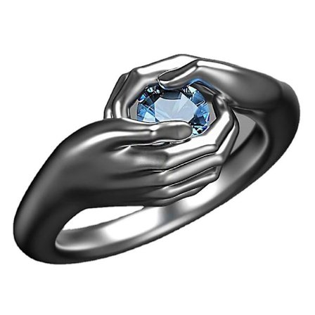 Gotiska Skelett Dödskalle Hand Hjärta Ringar För Män Vintage Punk Kärleksgest Finger Par Ring Kvinnor Bröllop Smycken Halloween Present