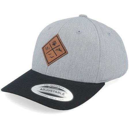 Kinder Kiddo Cap - Grau adjustable Cap - Kinder Nature & Animal Engraved Heather Grey/Black Adjustable @ Hatstore