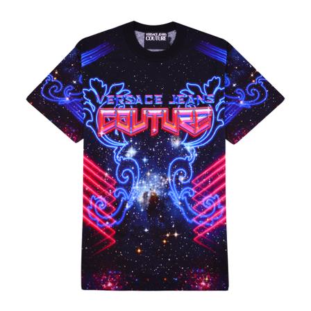 Versace Jeans Couture, T-shirt Zwart, Heren, Maat:L