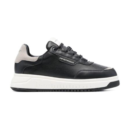 Emporio Armani, LOW TOP Sneakers Blauw, Heren, Maat:40 EU