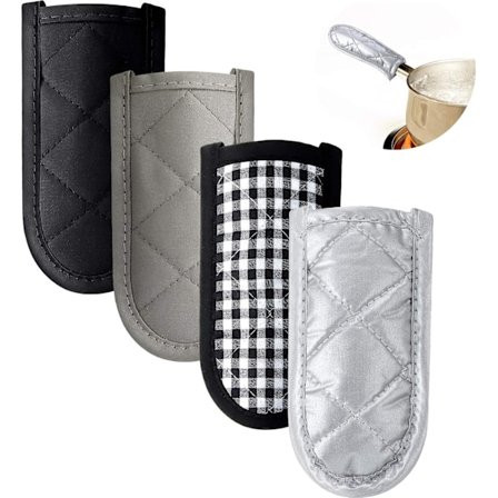 4 stk. Pannehåndtak Ermetrekk Støpejern Håndtak Beskyttelse Varmebestandig Sklisikker Stekepanneholder Votter for Kjøkken Matlagingsverktøy