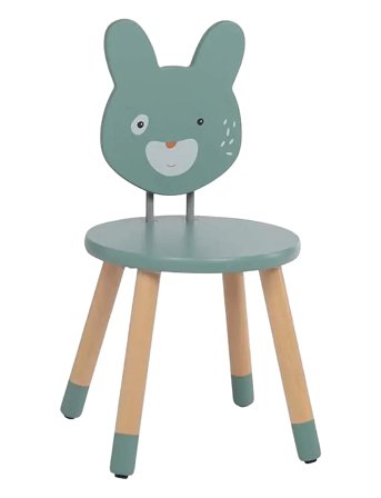 Moulin Roty Children's Furniture - Teal Chair - Trois Petits Lapins - Multi/patterned - ONE SIZE