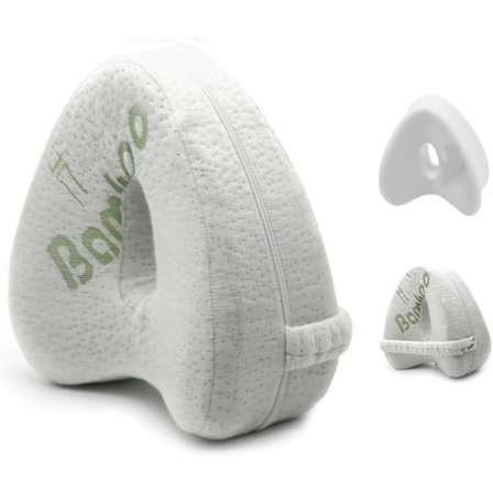 QU/Smooth Spine Alignment Pude til Memory Foam Pude og Knæpude til Sidesovere Lindrer Hofte- og Ben Smerter