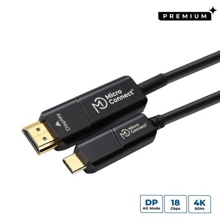 MicroConnect Premium adapterkabel - HDMI / USB - 10 m