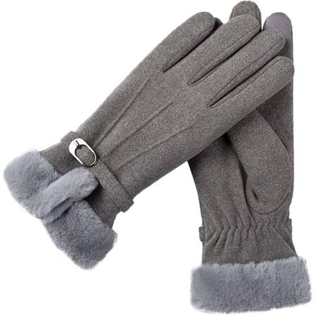 ING Varme Handsker Udendørs Ridning Sød Sløjfe Plus Fleece Touchscreen Skridsikre Læderhandsker Kvinder Varme Foret