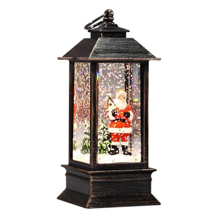 Den bästa presenten LED Christmas Crystal Lights Rotate Glitter Xmas Small Lantern Batteridriven lampa