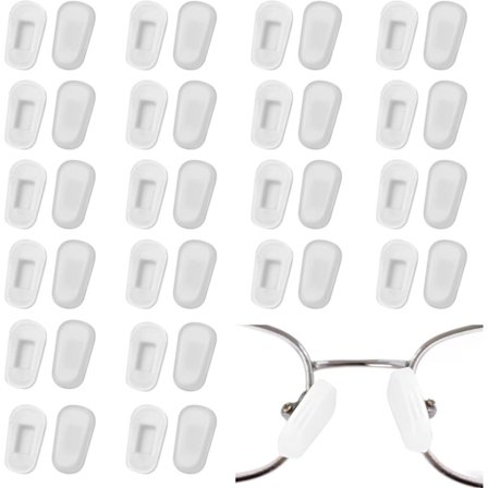 20 par hvide brillenæsepuder, glidebrillenæsepuder