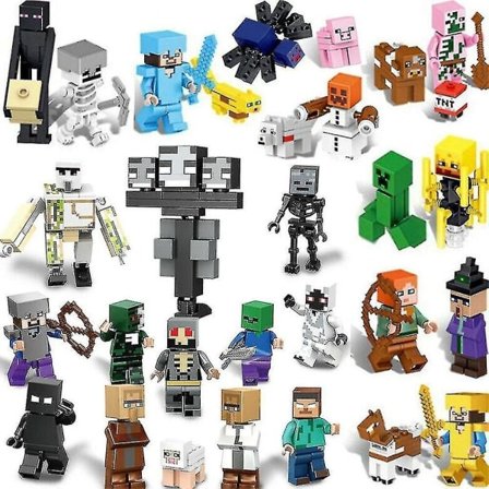 yc 29 stk Minecraft Mini Blocks Legetøj Actionfigurer Byggeklodser Legetøj Børn Gave-FM-