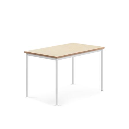 Tisch SONITUS, 1200x800x760 mm, Linoleum beige, weiß