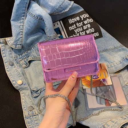 Chain Messenger Bag Mini Square Sling Bag ROSA