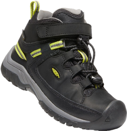 Keen Footwear Kids Targhee Mid Waterproof Black/Steel Grey