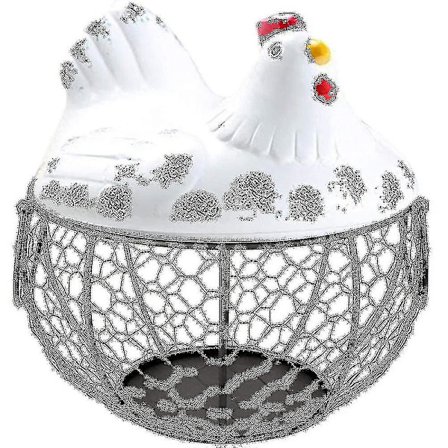 Munakori, munateline, järjestelysäilytys takoraudasta, ravintolan säilytyskori, keittiö, kana