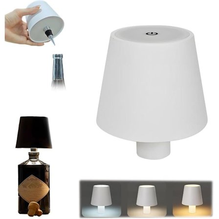 Vinflaskelampe LED Touch, Oppladbar Bordlampe for Bar, Klubb & Dekorasjon_OF
