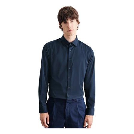 Seidensticker Performance shirt Shaped , Blauw , Heren , Maat: L