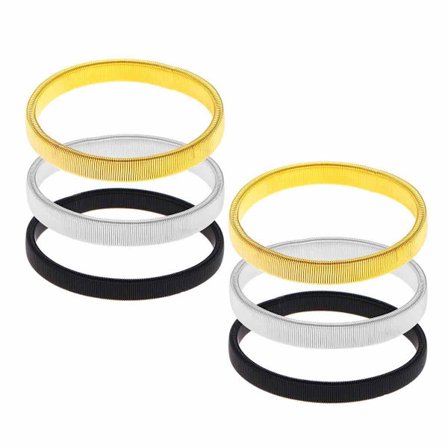 3 par anti-skli ermer, ermeholdere, elastiske metallarmbånd for langermet skjorter, for å feste lange ermer, for servitører, kvinner og