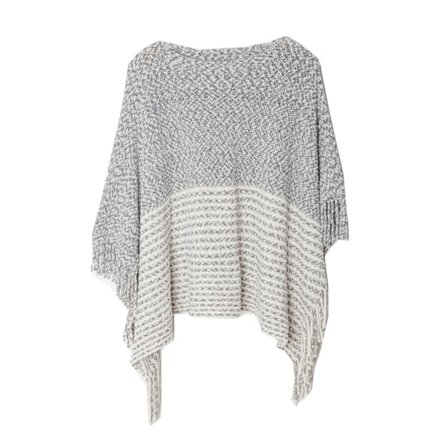 Elegant stickad sjal Poncho Cape