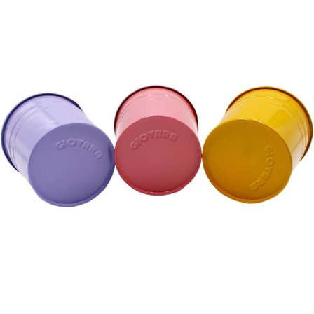 Slitesterke hengende blomsterpotter, metalljernplanter med avtakbar krok og dreneringshull, allsidige blomsterholdere for innendørs utendørs 