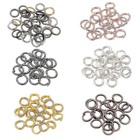 200 kpl/erä 4 5 6 8 10 mm:n hyppyrenkaat, hopeareikäiset renkaat, liittimet DIY-korujen valmistukseen, 4 mm, kulta