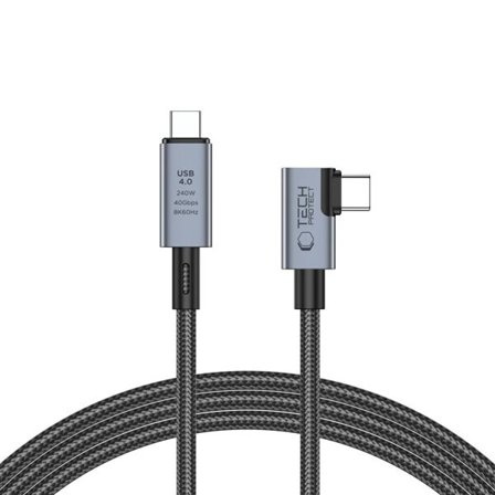 Tech-Protect UltraBoost Max L USB-C 4.0 PD 240W 8K 40Gbps 1.5m kabel - grå