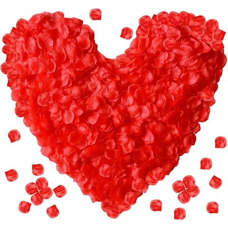 Punaiset ruusun terälehdet 2000 kpl