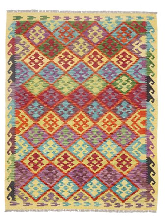 156X203 Tappeto Orientale Kilim Afghan Old Style Rosso Scuro/Marrone (Lana, Afghanistan)