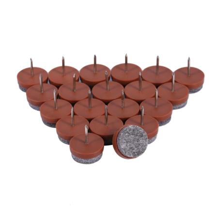20x Huonekalu Pöytä Tuoli Jalka Lattia Huopa Pad Skid Glide Slide Tee itse kynsisuoja Ruskea 24mm