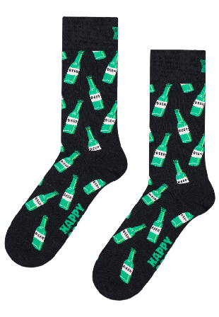 Happy Socks Beer Sock Strumpor Unisex Svart 41-46