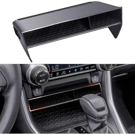 Midtkonsollarrangør kompatibel med Toyota Rav4 tilbehør 2023 2022 2021 2020 2019, oppgradert større sporsett inn skuff girskift sekundær lagring