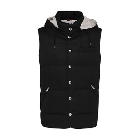 Brunello Cucinelli Vests Sort, Herre Veste