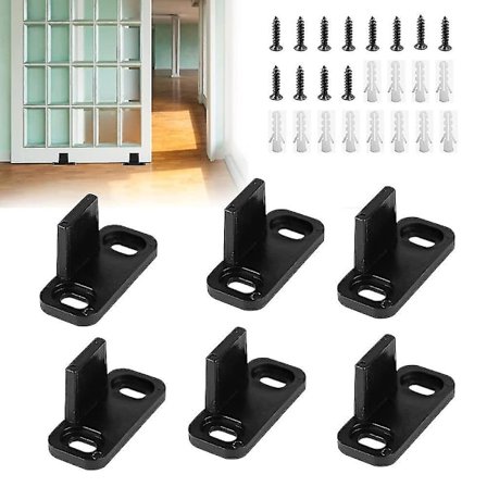 6 stk Plast Skyvedørsguide 45*20*24mm Gulv Skyvedør