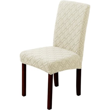 Stretch Spisestolbetræk Sæt af 2, off-white Stolebetræk til Spisestue