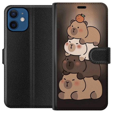 Kompatibelt Plånboksfodral till Apple Apple iPhone 12 mini Capybara Kawaii Gullig Djur Figur