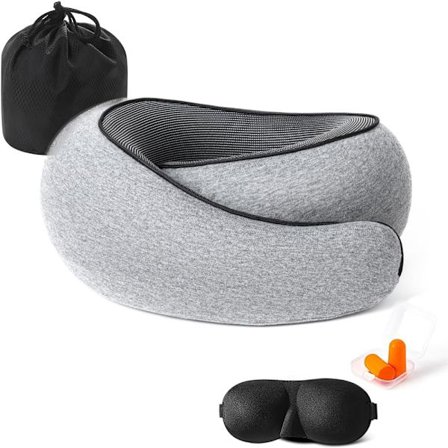 Rejsepude til nakken, opgraderet rejsepude til fly Memory Foam rejsepude til fly, kontorer og biler nakkestøtte søvn