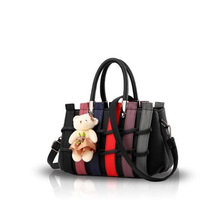 Naisten muodikkaat värikkäät käsilaukut, crossbody-olkalaukku, lompakko, ostoskassi, pitkä kahva, PU-naiset