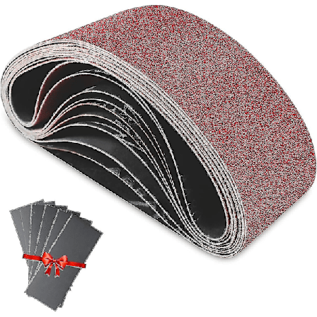 Hiomakangas 75 X 457 Mm Hiomakangas - Sekoitettu Hiomakangassetti (2 X Hiomapaperi 60/80/120/180/240) Hiomakoneille (10 Kpl)