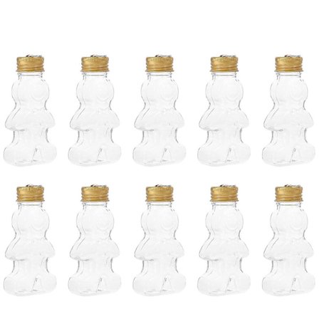 Pepparkaksgubbe Formad Flaska Guld 9.50X4.50X2.30CM Återfyllningsbar Juldekoration 10st (FMY)