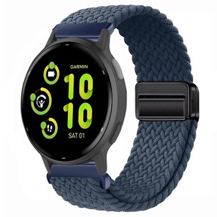 20mm 22mm Nylonarmband för Garmin Vivoactive 5/Active 5 Justerbart magnetiskt armband för Garmin Forerunner 55 165 Vivomove Trend