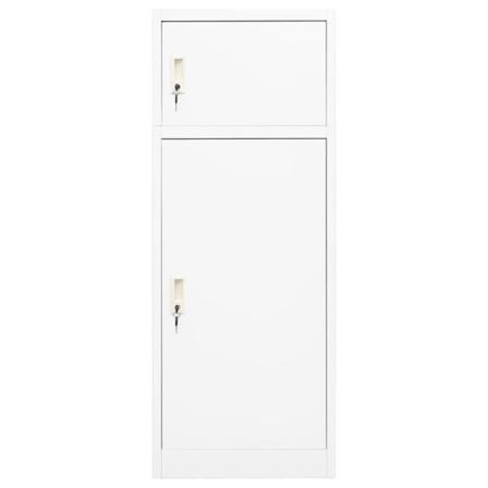 Vidaxl Sadelskåp Vit 53x53x140 Cm Stål Vit