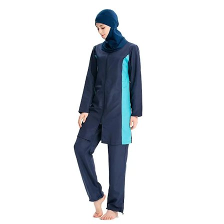 Muslimsk beskjeden badedrakt for kvinner med hijab, svømmedrakt for kvinner, dekkende burkini for damer, islamsk langermet badetøy_yux