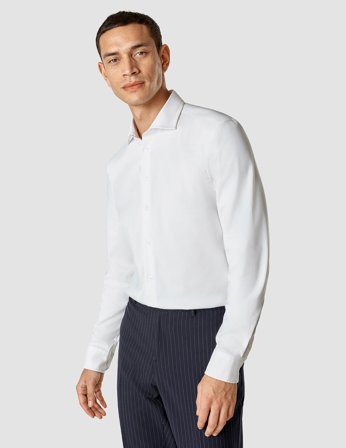 Shaping New Tomorrow - Dress Shirt - White - Slim Fit - Herre - Størrelse L