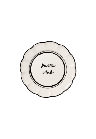 Pick A Poppy Bistro Assiett - 21.5 Cm Glas & porslin Svart 21.5x21.5