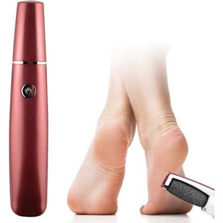 Elektrisk fodfil, kraftfuld elektrisk fodfil, elektrisk fodsliber, fodpleje til kvinder og mænd (rød)