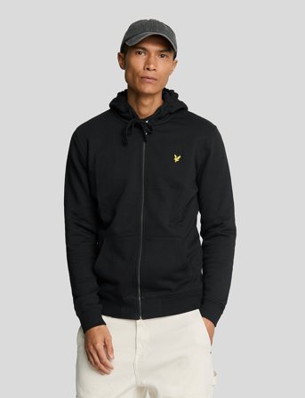 Lyle & Scott Zip Through Hoodie - Black - L