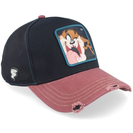 Capslab - Svart trucker Caps - Looney Tunes Taz Black/Burgundy Trucker @ Hatstore
